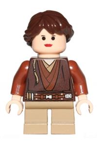 Female Padawan Minifigure - Female Padawan with large eyes - sw0517a