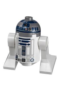 R2-D2 with Flat Silver Head, Dark Blue Printing, Lavender Dots, Small Receptor sw0527a