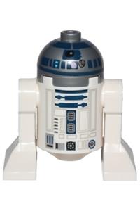 R2-D2 with Flat Silver Head, Dark Blue Printing, Lavender Dots, Small Receptor sw0527a