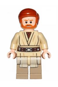 Obi-Wan Kenobi Minifigure - Obi-Wan Kenobi with dark tan printed legs - sw0535
