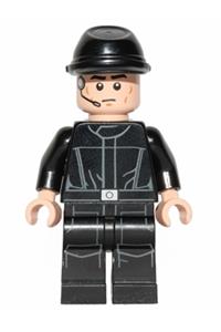 Imperial Crew Minifigure - Imperial Crew, black jumpsuit, Cavalry Kepi - sw0545