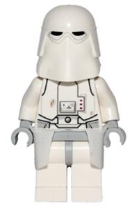 Snowtrooper Minifigure - Snowtrooper with light bluish gray hips and hands, wearing a white kama - sw0568