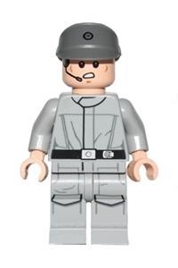 Imperial Crew Minifigure - Galactic Empire Imperial crew member wearing a gray cap - sw0584