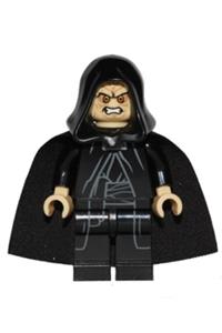 Emperor Palpatine Minifigure - Emperor Palpatine with a tan head and tan hands - sw0595