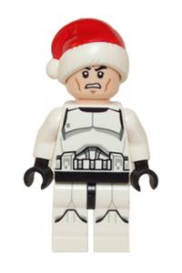 Clone Trooper Minifigure - Clone Trooper wearing a Santa hat - sw0596