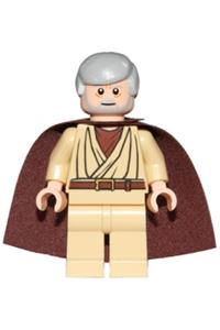 Obi-Wan Kenobi Old Minifigure - Old Obi-Wan Kenobi wearing a standard cape - sw0637