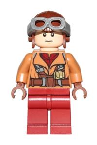 Naboo Fighter Pilot Minifigure - Naboo Fighter Pilot wearing a medium nougat jacket - sw0641