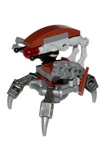 Droideka Destroyer Droid Minifigure - Destroyer Droid Droideka with reddish brown triangles and no stickers - sw0642