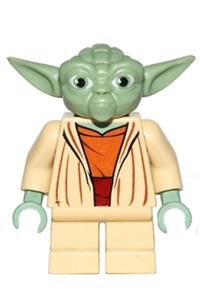 Yoda Minifigure - Yoda from Clone Wars with white hair - sw0685