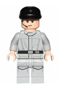Imperial Crew Minifigure - Crew member in an imperial outfit wearing a black cap - sw0693