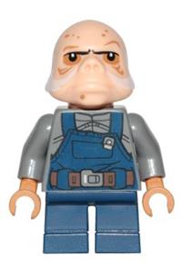Ugnaught Minifigure - Ugnaught in dark blue overalls - sw0710