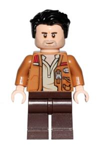 Poe Dameron Minifigure - Poe Dameron wearing a medium nougat jacket - sw0737