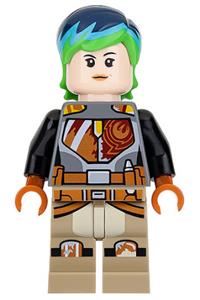 Sabine Wren with bright green and dark blue hair sw0742