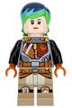 Sabine Wren with bright green and dark blue hair - sw0742