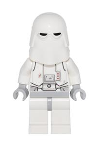 Snowtrooper, Light Bluish Gray Hips, Light Bluish Gray Hands - Backpack attached to Neck Bracket with Plate, Modified w\ Clip Ring sw0764