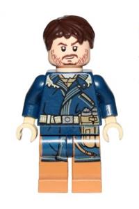 Cassian Andor Minifigure - Cassian Andor wearing a dark blue coat - sw0790