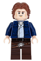 Han Solo, dark brown legs with holster pattern, dark blue jacket, wavy hair - sw0879