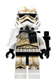 Sergeant Sandtrooper with a white pauldron, ammo pouch, dirt stains, and survival backpack - sw0894