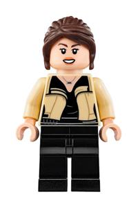 Qi'ra Minifigure - Qi'ra wearing a tan jacket - sw0920