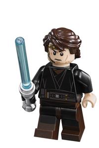Anakin Skywalker Minifigure - Anakin Skywalker with black legs and a headset - sw0939