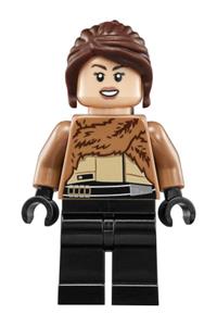 Qi'ra Minifigure - Qi'ra wearing a fur coat - sw0946