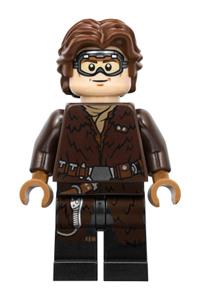 Han Solo Minifigure - Han Solo wearing a fur coat and goggles - sw0949