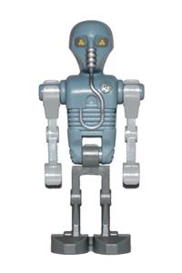 2-1B Medical Droid Minifigure - Medical droid, 2-1B, with a dotted badge pattern and dark bluish gray legs - sw0956