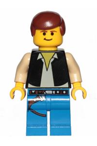 Han Solo Minifigure - Han Solo with blue legs and a 20th Anniversary torso - sw1032