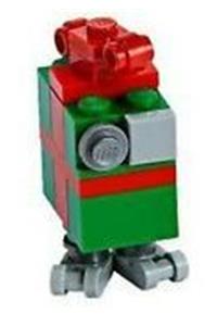 Festive GNK Power Droid Minifigure - Festive Gonk Droid (GNK Power Droid) - sw1040