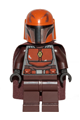 Mandalorian Tribe Warrior - male, dark brown cape, dark orange helmet - sw1079