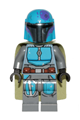 Mandalorian Tribe Warrior - male, olive green cape, dark azure helmet - sw1080