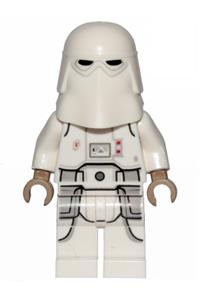 Snowtrooper, printed legs, dark tan hands, cheek lines, frown sw1103