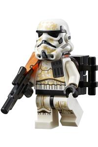 Sandtrooper squad leader/captain - orange pauldron, ammo pouch, dirt stains, survival backpack sw1132