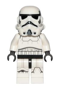 Stormtrooper Minifigure - Stormtrooper with a dual molded helmet, gray squares on the back, and a frown - sw1137