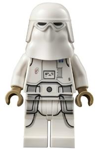 Snowtrooper Minifigure - Female Snowtrooper with printed legs, dark tan hands, and a reddish brown head - sw1180