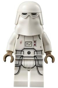 Snowtrooper Minifigure - Snowtrooper with printed legs, dark tan hands, cheek lines, and a lopsided grin - sw1181