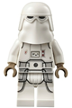 Snowtrooper, printed legs, dark tan hands, cheek lines, lopsided grin - sw1181