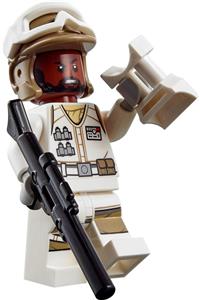 Hoth Rebel Trooper White Uniform, Dark Tan Helmet, Reddish Brown Head sw1186