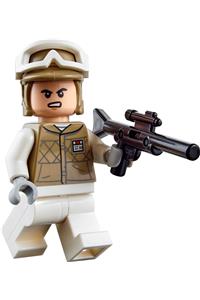 Hoth Rebel Trooper White Uniform, Dark Tan Helmet, Female sw1188