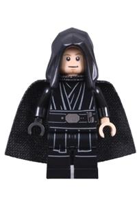 Luke Skywalker, Minifigure - Jedi Master Luke Skywalker wearing a black hood and cape - sw1191
