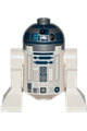 Astromech droid, R2-D2, flat silver head, dark pink dots, large receptor, back printing - sw1202