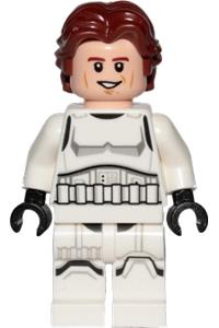 Han Solo Minifigure - Han Solo wearing a Stormtrooper outfit with printed legs and shoulder belts - sw1204