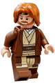 Obi-Wan Kenobi - Reddish Brown Robe, Dark Orange Mid-Length Tousled with Center Part Hair - sw1220