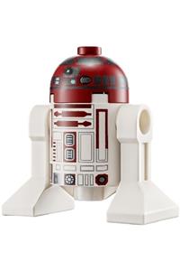 Astromech Droid, R4-P17 Minifigure - Astromech droid, R4-P17, with a silver band around the dome and dark bluish gray rectangles - sw1221