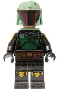 Boba Fett Minifigure - Boba Fett in repainted beskar armor with jet pack - sw1245
