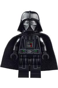 Darth Vader Minifigure - Minifigure of Darth Vader with printed arms, spongy cape, and a white head with a frown - sw1249