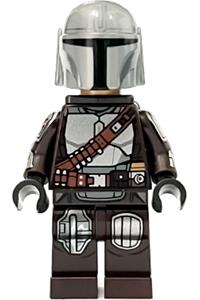The Mandalorian / Din Djarin / Mando - silver beskar armor, jet pack, helmet with top lines (75348) sw1258