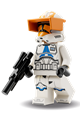 Clone Captain Vaughn, 501st Legion, 332nd Company (Phase 2) - helmet with holes and togruta markings, orange visor - sw1277