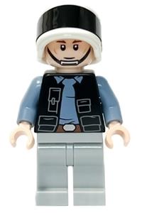 Rebel Fleet Trooper Minifigure - Fleet trooper rebel wearing a vest with pockets and a black neck - sw1285