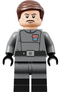 Admiral Wullf Yularen Minifigure - Admiral Wullf Yularen with Admiral hat, white hair - sw1316
